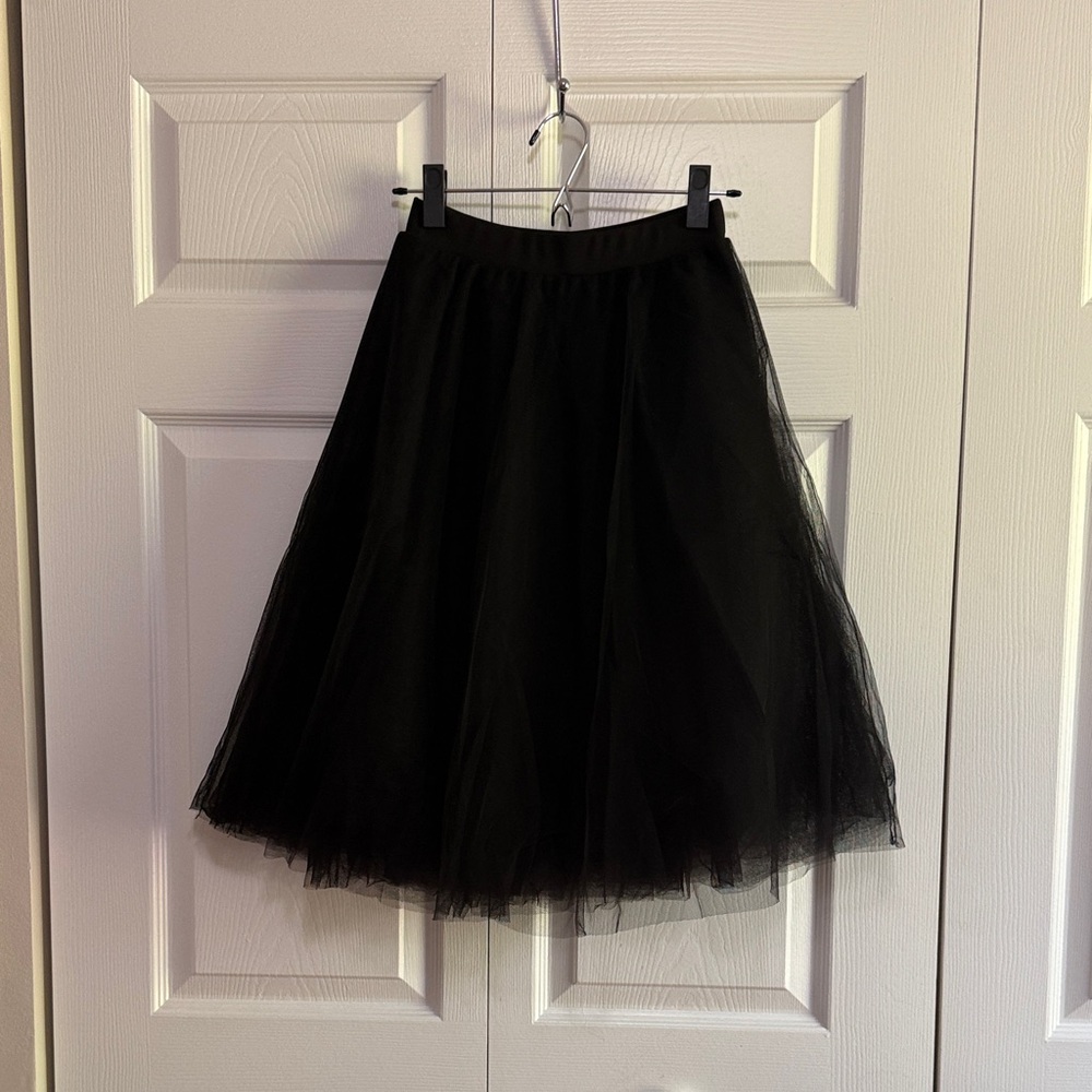 Black A-Line Tulle Skirt